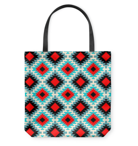 "The Asante" Textile Basketweave Tote Bag