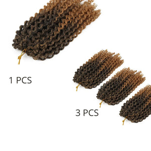 8 inch Curly Crochet Ombre Hair Braiding Extensions