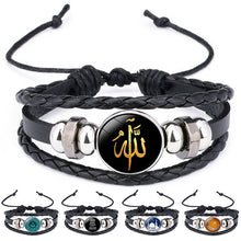 Load image into Gallery viewer, Muslim Faith Braided Leather Bracelet
