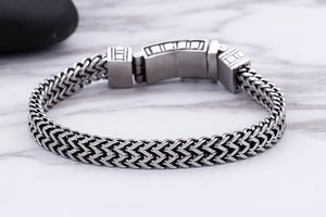 Stainless Steel Ankh Link Chain Bracelet