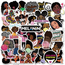 Load image into Gallery viewer, Beautiful Melanin Poppin and Black Girl Magic Stickers