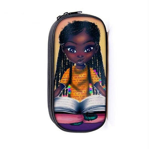 Melanin Poppin Girls Cosmetic Bag and Pencil Case