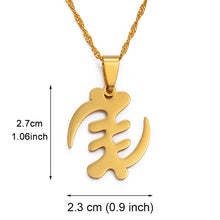 Load image into Gallery viewer, Gye Nyame Adinkra Symbol Necklaces