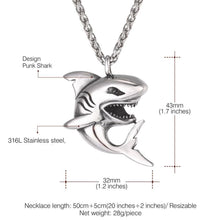 Load image into Gallery viewer, Shark Pendant Necklace