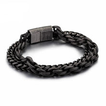 Load image into Gallery viewer, Matt Double Layer Stainless Steel Link Chain Bracelet