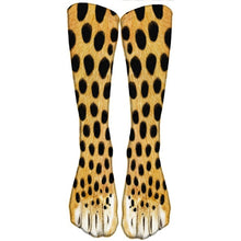 Load image into Gallery viewer, Animal print High Ankle Cotton Socks