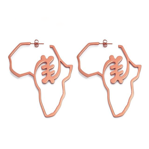 Love African Gye Nyame Adinkra Symbol Earrings