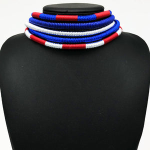 African Choker Necklaces and Earrings Sets