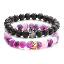 Load image into Gallery viewer, Colorful King and Queen Couples Bracelets