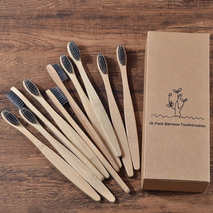 Colorful Eco Bamboo Toothbrush Set