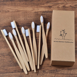 Colorful Eco Bamboo Toothbrush Set