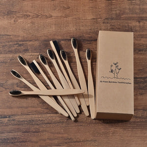 Colorful Eco Bamboo Toothbrush Set