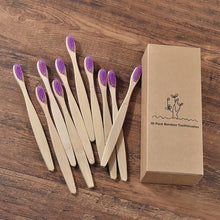 Load image into Gallery viewer, Colorful Eco Bamboo Toothbrush Set