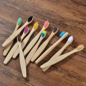 Colorful Eco Bamboo Toothbrush Set