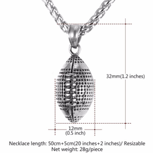 Load image into Gallery viewer, American Football Pendant Necklace