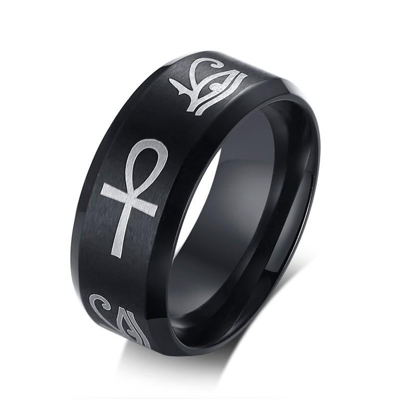 Black Ankh and Wadjet Ring