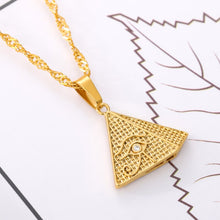 Load image into Gallery viewer, Pyramid Wadjet Eye of Horus Necklace