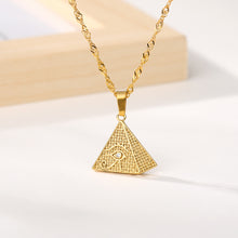 Load image into Gallery viewer, Pyramid Wadjet Eye of Horus Necklace