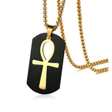Load image into Gallery viewer, Ankh Necklace Dog Tags