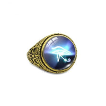 Load image into Gallery viewer, Handmade Resizable Eye of Horus Rings