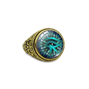 Handmade Resizable Eye of Horus Rings