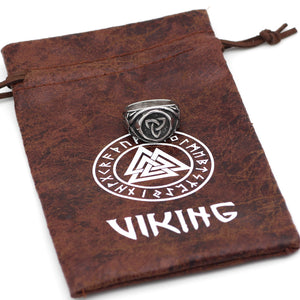 Viking wolf Rune Vantage Ring