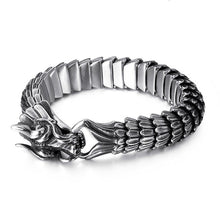 Load image into Gallery viewer, Stainless Steel Dragon Charm Bracelet