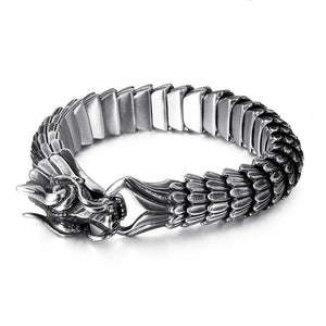 Stainless Steel Dragon Charm Bracelet