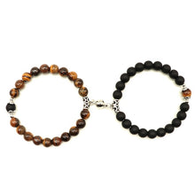 Load image into Gallery viewer, 2 Piece Pair Couples Magnetic Matching Stone Bracelets