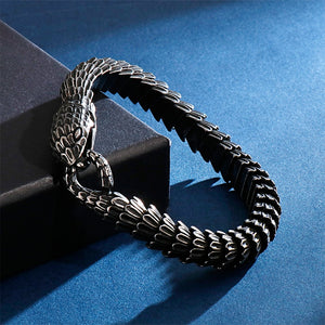 Stainless Steel Snake Charm Bracelet