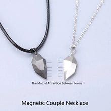 Load image into Gallery viewer, 2 Piece Single Bold Heart Shaped Magnetic Couples Necklaces