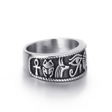 Load image into Gallery viewer, Stainless Steel Egyptian Deities Ring
