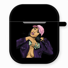 Load image into Gallery viewer, &quot;Kash Dolls&quot; Black Melanin Poppin Airpod Earphones Case Covers