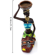 Load image into Gallery viewer, Sculpted African Women Figurine Decorative Candle Holder