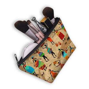 Ankara Print Cosmetics Pencil Case Travel Bag