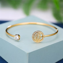 Load image into Gallery viewer, Tree of Life Bracelet with Zircon Stones