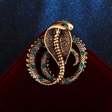 Load image into Gallery viewer, Intricate Detailed Snake &#39;Cobra&#39; Brooch Lapel Pin