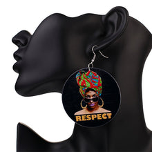 Load image into Gallery viewer, Circular African Statement Drop Earrings