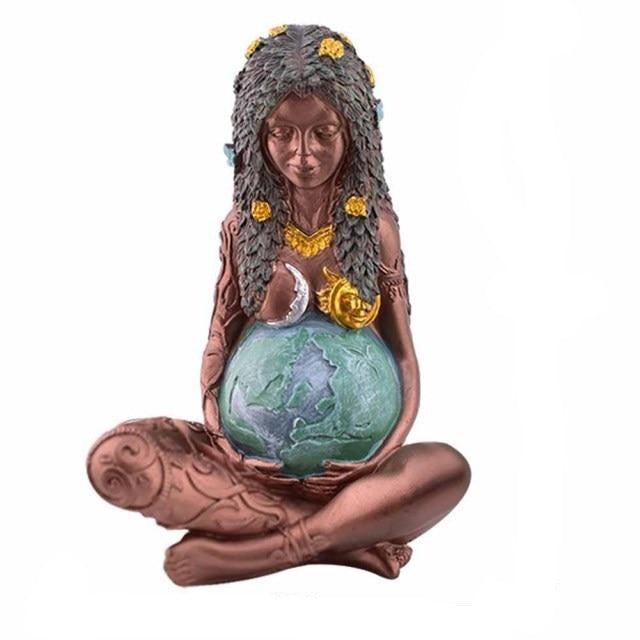 African Mama Earth Goddess Figurine