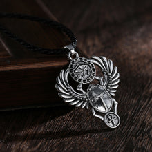 Load image into Gallery viewer, Hybrid Winged Scarab Ankh Udjat Pendant Necklace