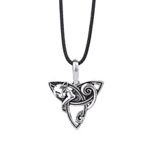 Load image into Gallery viewer, Cat Triquetra Pendant Necklace