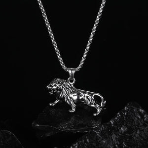 Striding Lion Pendant Necklace