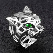 Load image into Gallery viewer, Panther Ring with Rhinestone Eyes
