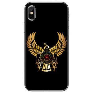 Falcon God King Horus Transparent iPhone Smartphone Case