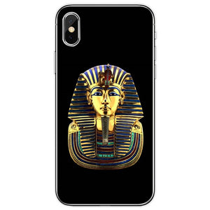 King Tutankhamen Pharaoh Mask Transparent iPhone Smartphone Case