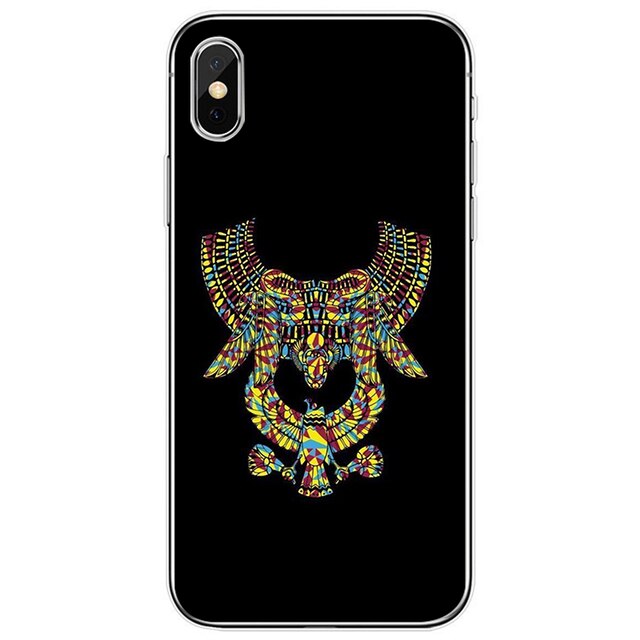 Colorful Horus and Scarab Necklace Transparent iPhone Smartphone Case