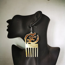 Load image into Gallery viewer, Reflective African Symbols themed Earrings