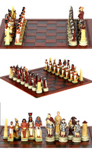 Load image into Gallery viewer, Ancient Egyptians Versus Romans Battle Chess Set