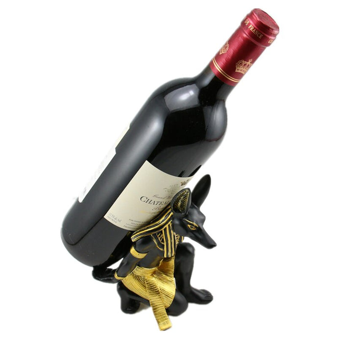 Ornamental Anubis Figurine Wine Bottle Holder