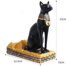 Load image into Gallery viewer, Ornamental Egyptian Figurine Statues Bastet and The Sphinx Wine Bottle Holders